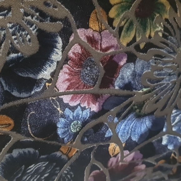 Caroline Morgan Size 12 Velvet Feel Purple Floral Dress - Picture 5 of 8